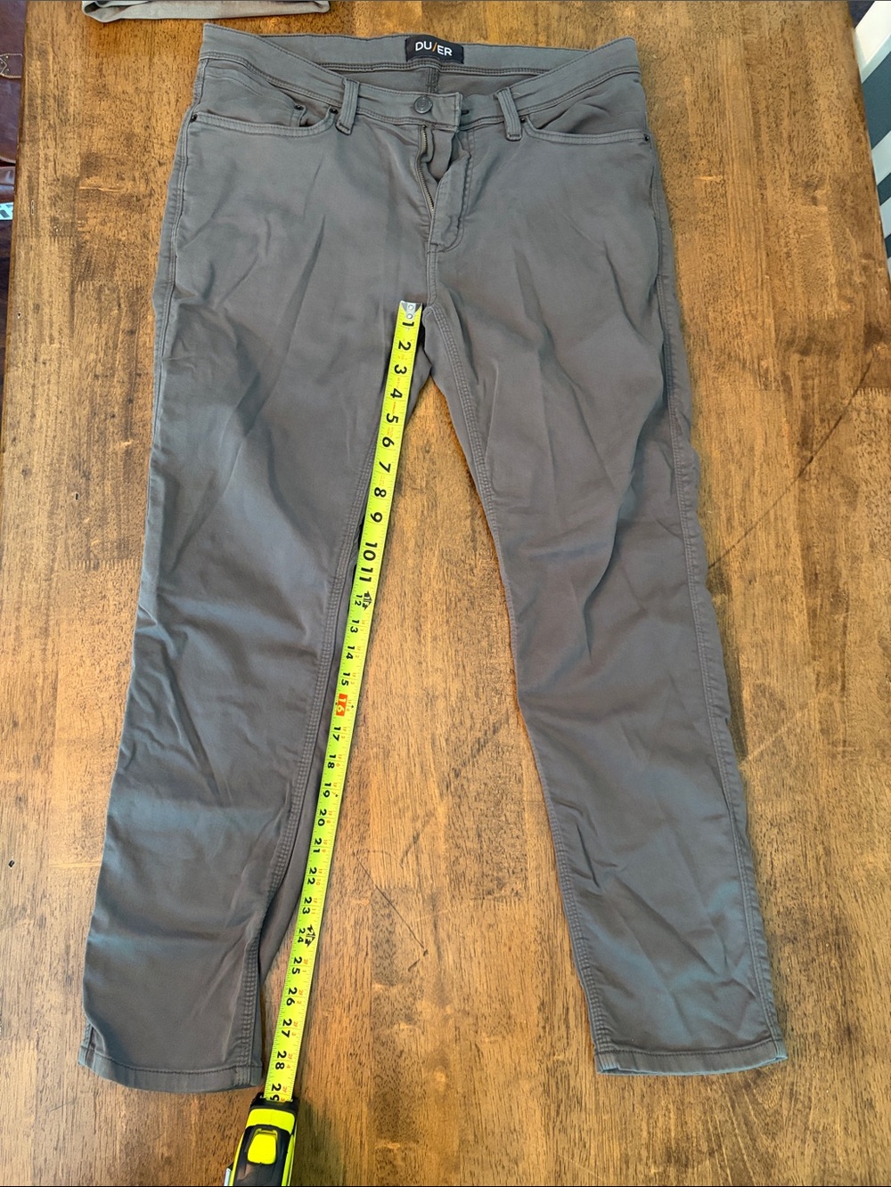 DU/ER Men's Gray Slim Chinos